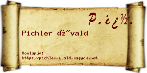 Pichler Évald névjegykártya